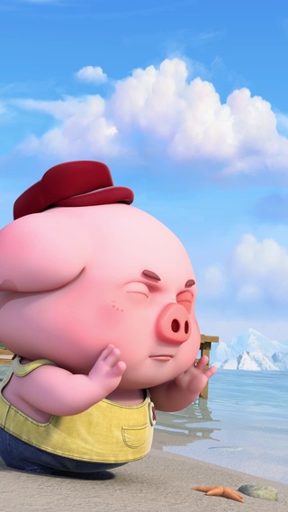 豆豆猪-大海我不想去上学