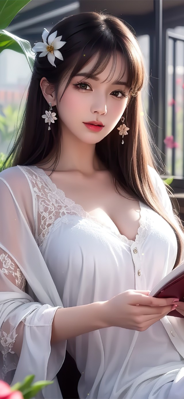 纯欲系长发女生