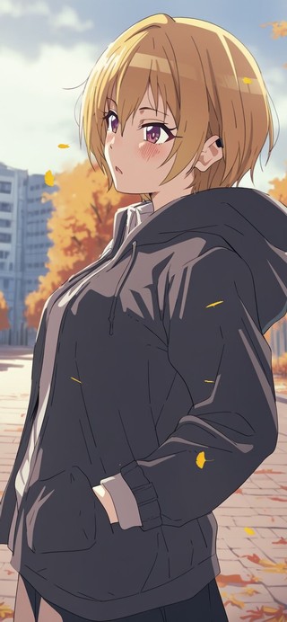 唯美枫叶少女