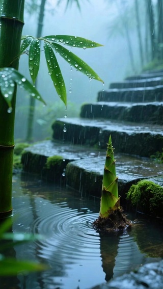 竹林听雨