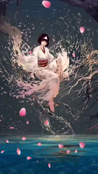 古风插画美女