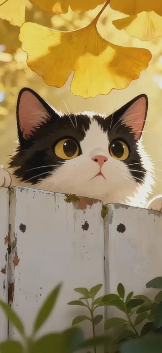晒秋可爱猫咪