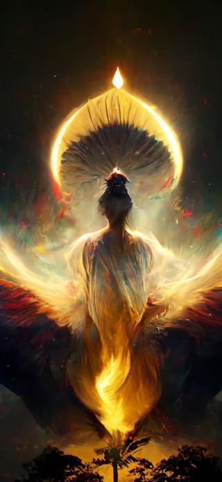 4k 唯美梦幻秘境孔雀神女