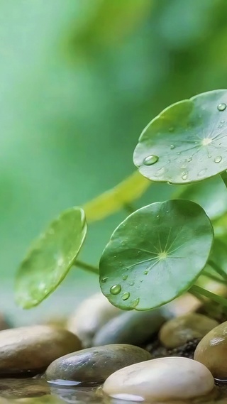春涧石畔铜钱草