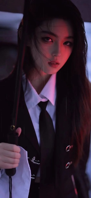 雨天美女