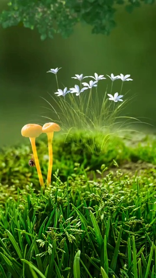 像一颗海草，随风飘摇