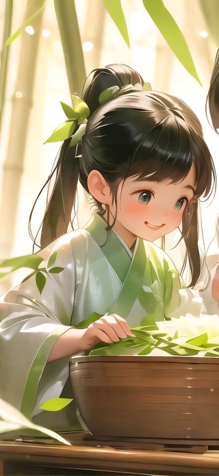 端午包粽子