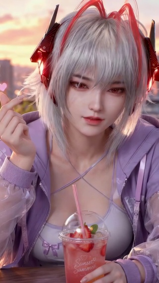 甜美紫调黄昏-麦晓雯