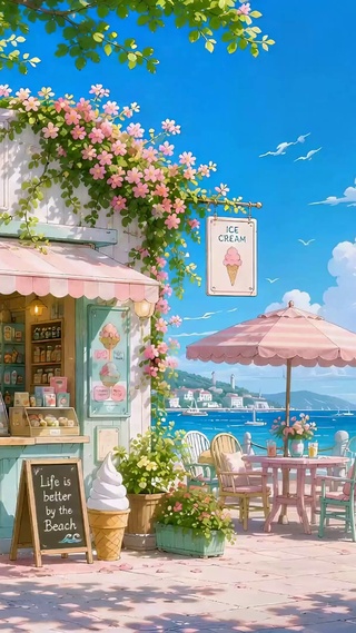 治愈海边清新杂货小店