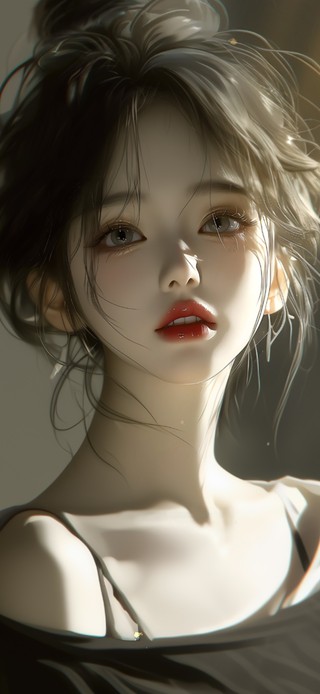 气质丸子头少女