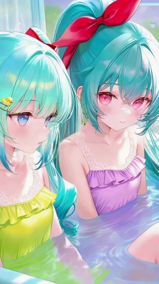 双子少女的泡泡浴时光