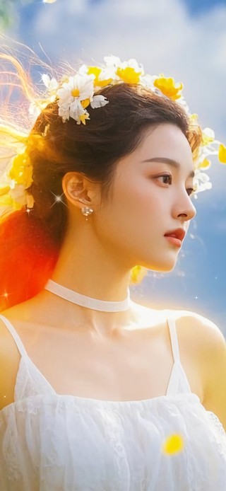 花漾壁纸 光染发梢