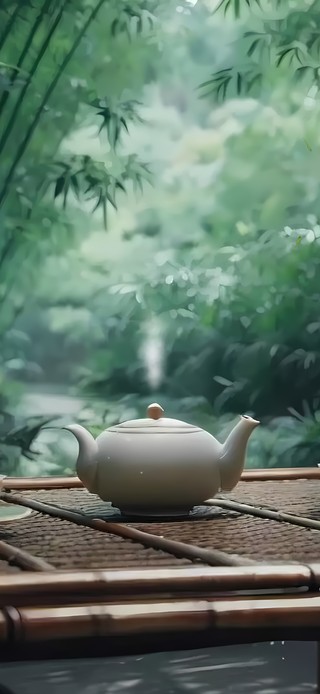 竹台清雨后