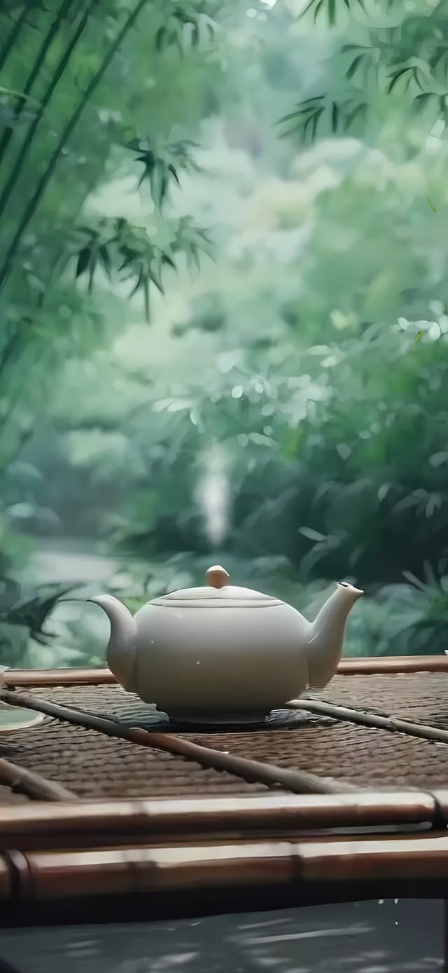 竹台清雨后