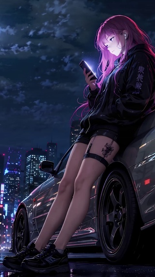 城市汽车美女