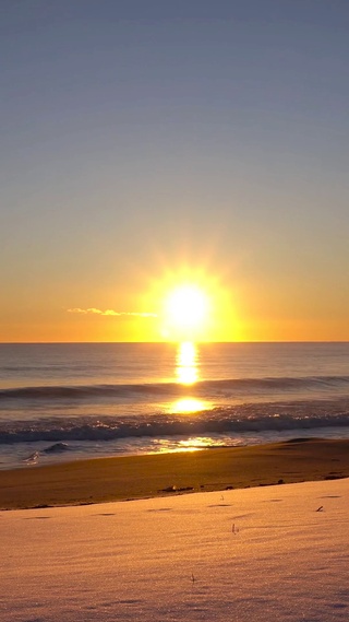 唯美海上夕阳