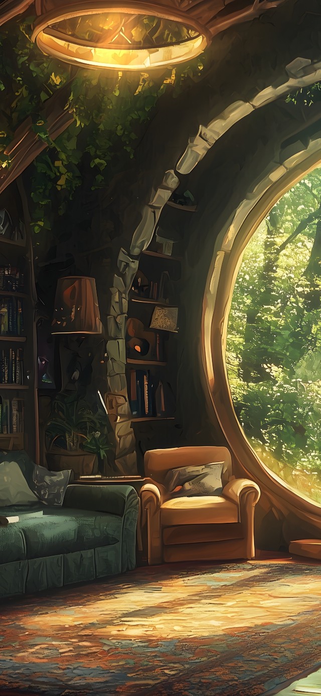 阳光落地大书房