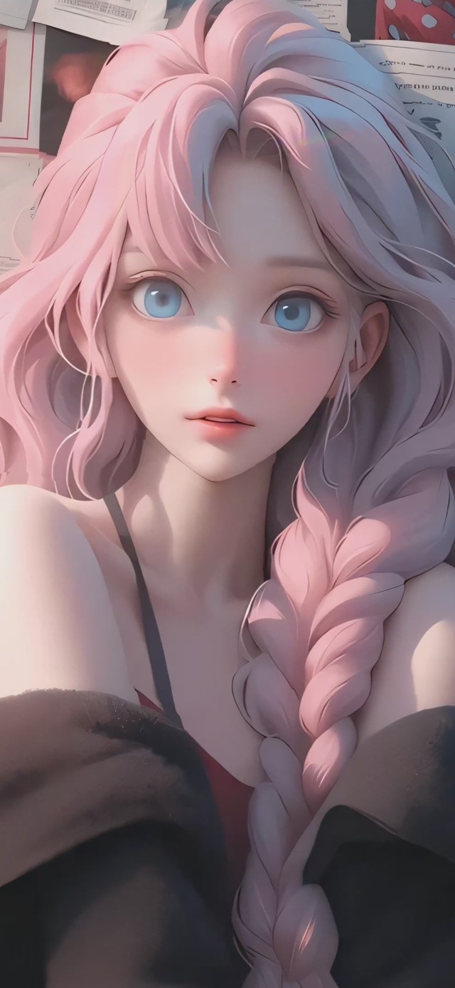 唯美清新粉色可爱女孩