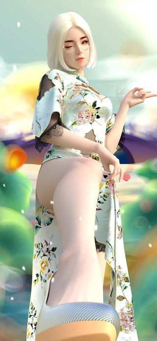 国风旗袍少女踢腿