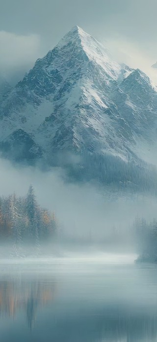 雾藏雪山