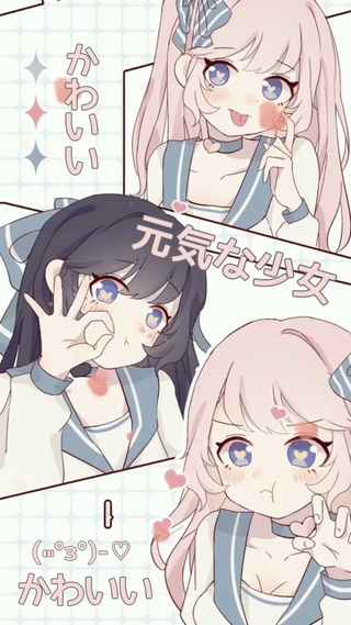 动漫元气少女敲可耐