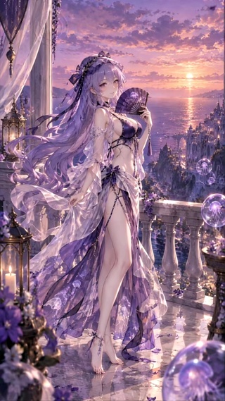 夕阳美女