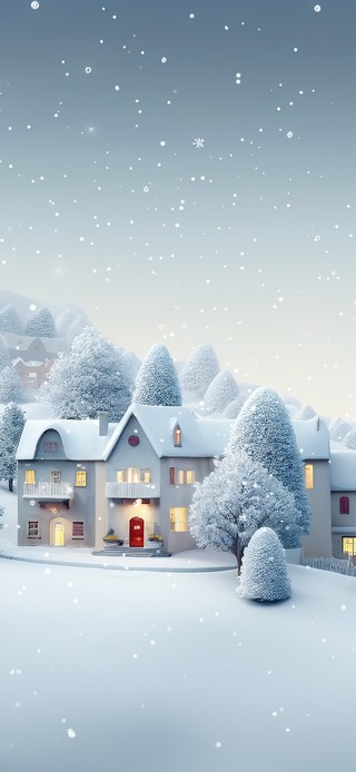 雪中圣诞村庄