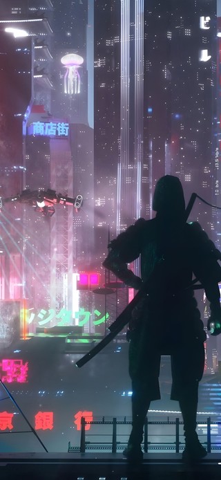 赛博朋克城市武士