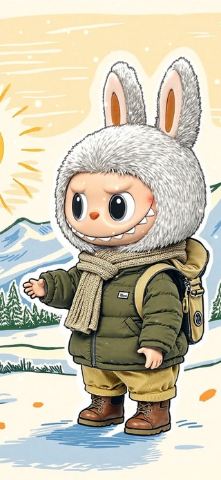 Labubu的雪山探险家