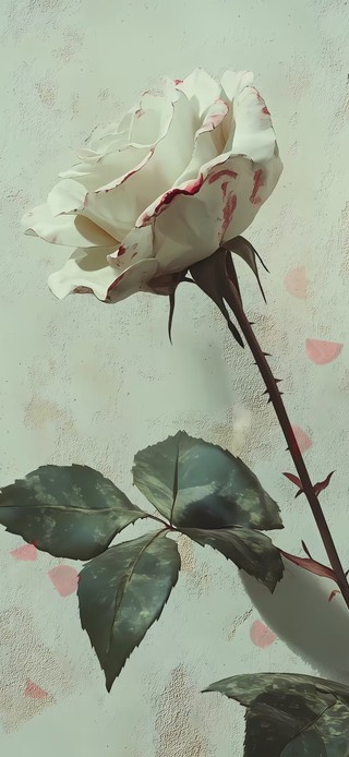 墙上玫瑰