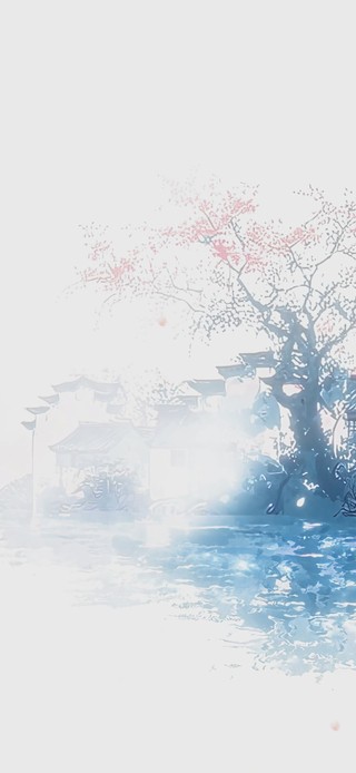 水乡AI水墨插画