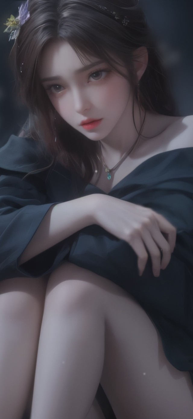 4K唯美雪天浪漫美女