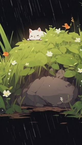 雨打草木生