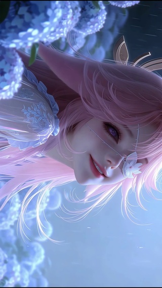 雨雾粉发女孩八重神子
