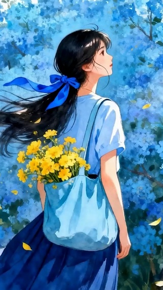花海中女孩
