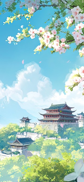 远郊海港古镇的海边