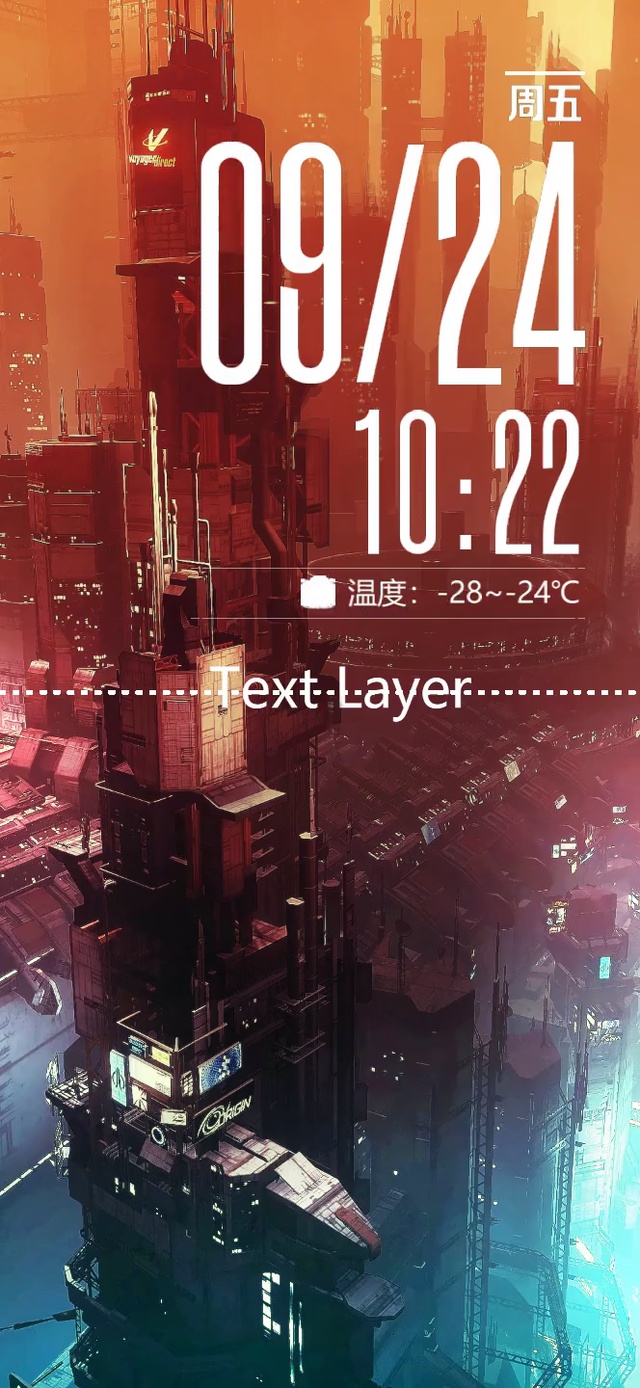 赛博朋克城市街景的下雨天