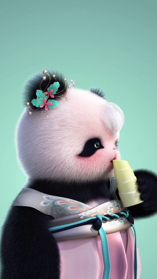 熊非熊偷看手机粉绿版本