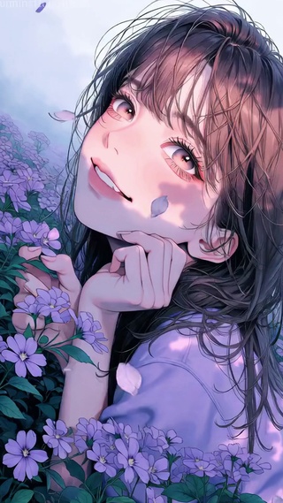 花丛少女循环壁纸