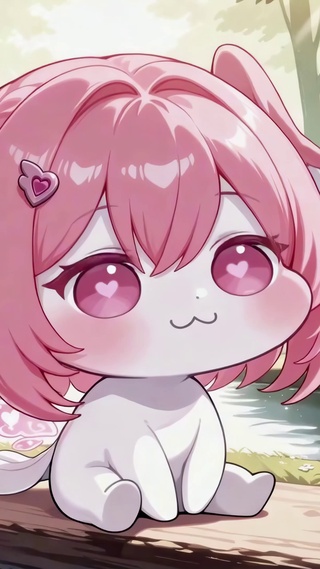 森林溪边的粉发doro莉奈娅