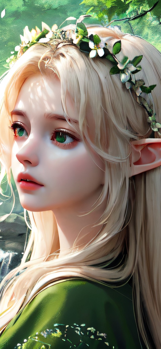 精灵在森林沐浴阳光