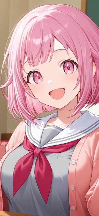 唯美粉发少女