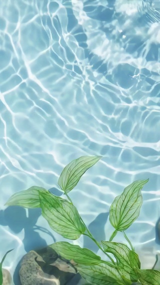 水面上的花与叶