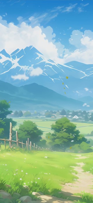护眼草地景色