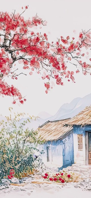 唯美AI意境插画