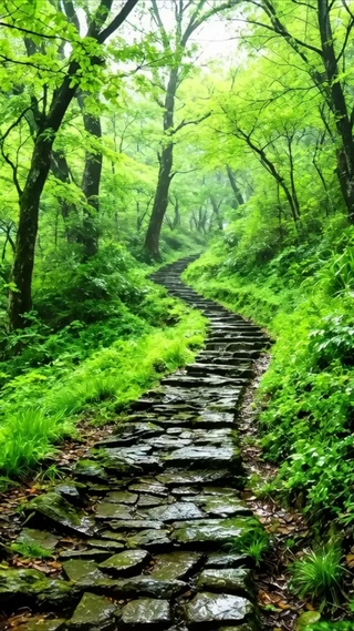 治愈护眼山间小路4K