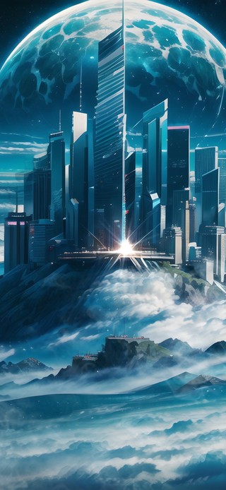4k-科幻星云城市