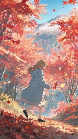 行走在秋天里