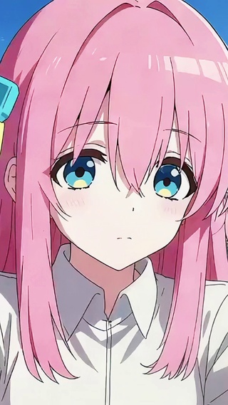 山顶散心的女孩