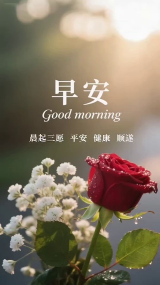 早上好